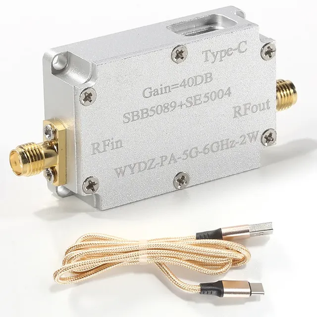SBB5089+SE5004 High Flatness Amplifier Gain 40DB RF Microwave Amplifier Module 5G-6GHz 2W RF Power Amp for Signal Transmission