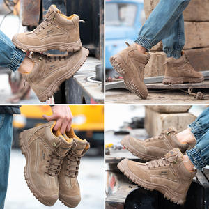 Chaussures <span class=keywords><strong>de</strong></span> <span class=keywords><strong>sécurité</strong></span> transfrontalières pour femmes et hommes, anti-écrasement, anti-perforation, antistatiques, avec empeigne en maille, embout en acier, montantes, pour le travail - Product Image 4