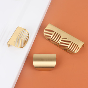 JAYA Furniture <strong>Handle</strong> Knob Nordic Light Luxury Brass Leaf and butterfly Shape <strong>Handle</strong> Without Punching <strong>Copper</strong> <strong>Handle</strong> - Product Image 3