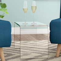 Panneau de table en acrylique personnalisé multi-usages de haute qualité et tables en acrylique pour mariages, table basse incurvée en acrylique