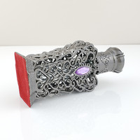 Flacon de parfum en métal alliage de zinc de luxe 10 ml rechargeable, design oriental personnalisé, flacon décoratif en verre pour huile parfumée