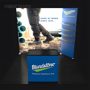 Cabina de <span class=keywords><strong>herramientas</strong></span> plegable de aluminio portátil para exteriores de 10*10 pies, cabina de exhibición comercial con tela de tensión, publicidad interior - Product Image 3