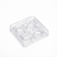 Conteneur à gâteau carré en plastique PET jetable, conçu sur mesure, emballage blister pour usage alimentaire, hamburger, gelée, chocolat