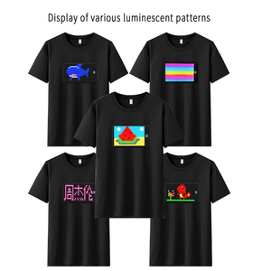 Nuove luci LED T-Shirt per ragazzi ragazze festa musica <span class=keywords><strong>Rock</strong></span> attivato suono LED T-Shirt luce su e giù ragazzo luminoso T-Shirt - Product Image 3