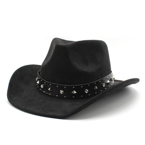 Sombrero <span class=keywords><strong>de</strong></span> Vaquero Grande <span class=keywords><strong>de</strong></span> Gamuza para Primavera y Otoño, Estilo Simple y Moderno, Retro, Color Sólido, Suave, para Fiestas, para Hombre y Mujer, Estilo Europeo y Americano - Product Image 4