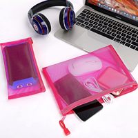 Bolsa de Plástico Personalizada al por Mayor, Carpeta de Archivo con Cierre de Plástico, Bolsa de Malla de Nailon con Cierre para Organizar Cosméticos y Productos para el Cuidado de la Piel