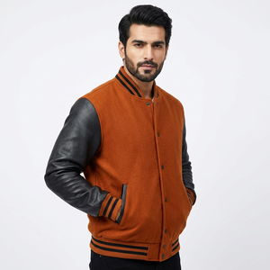 Blouson universitaire personnalisé pour homme, style streetwear, patchwork, à capuche, 100 % laine, broderie, vente en gros, style universitaire, hiver - Product Image 1