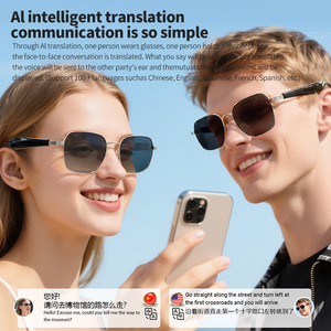 GY200 Idiomas Respuesta Llamada Gafas de sol deportivas Gafas inteligentes Auriculares para hombres Mujeres Ai Traducción inteligente Gafas inalámbricas - Product Image 5