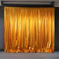 Rideaux de scène élégants pour mariage, rideaux métalliques argentés et dorés, rideaux de scène scintillants pour la décoration d'événements et de banquets
