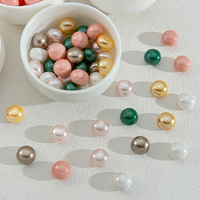 Perles en plastique ABS multicolores à trou unique en forme de bouton, accessoires pour la fabrication de bijoux, de colliers et de bracelets.