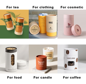 Biểu Tượng Tùy Chỉnh Phân Hủy Sinh Học Cà Phê Trà Xi Lanh Ống Tròn Thực Phẩm Cấp Các Tông Kraft Ống Giấy Bao Bì Hộp - Product Image 5