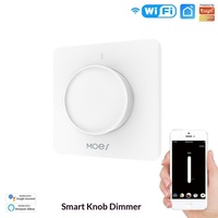 Interrupteur intelligent WiFi Tuya Zigbee pour la maison, variateur d'intensité, commande à distance par application, fonction minuterie, bouton tactile, AC 100-240V, PC ignifuge