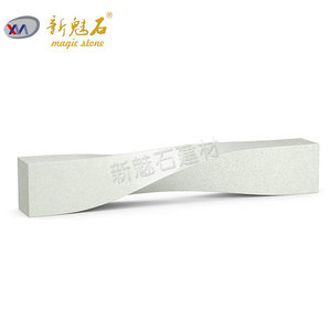 Nuevos Materiales de Construcción de Piedra GRC, Banco para Exteriores, Parque, Plaza, Forma Irregular, Blanco Gris, Personalizable, Resistente al Agua y a las Manchas - Product Image 5