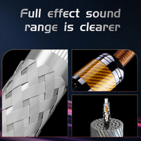Câble d'alimentation audiophile blindé multicouche de qualité supérieure avec connecteurs plaqués or pour systèmes home cinéma et moniteurs de studio