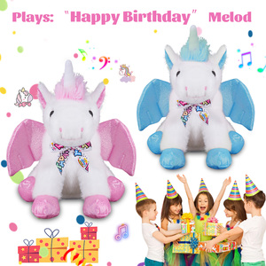 Jouets électriques en peluche super doux <span class=keywords><strong>Licorne</strong></span> <span class=keywords><strong>blanche</strong></span> en peluche Jouet en peluche <span class=keywords><strong>licorne</strong></span> mignon chantant - Product Image 6