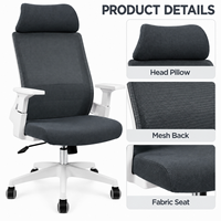 Chaise de bureau ergonomique moderne en maille, réglable en hauteur, pivotante, pour ordinateur, conférence, poste de travail, usage commercial et scolaire