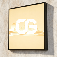 Panneau lumineux en acrylique LED 8*4FT/244*122cm, boîte à lumière, logo pour la publicité, plaque de porte, affichage en centre commercial