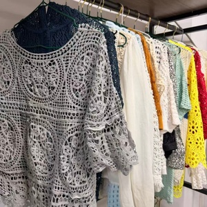 Suéter de ganchillo vintage de malla calada para mujer, holgado, con diseño hueco, ideal para la playa en verano, jersey de punto, ropa usada. - Product Image 2