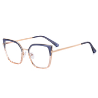 MS 82179 2024 Nouvelles lunettes de vue pour femmes TR90+Metal Cat Eye, monture optique anti-lumière bleue, série jeunesse, design coloré et tendance