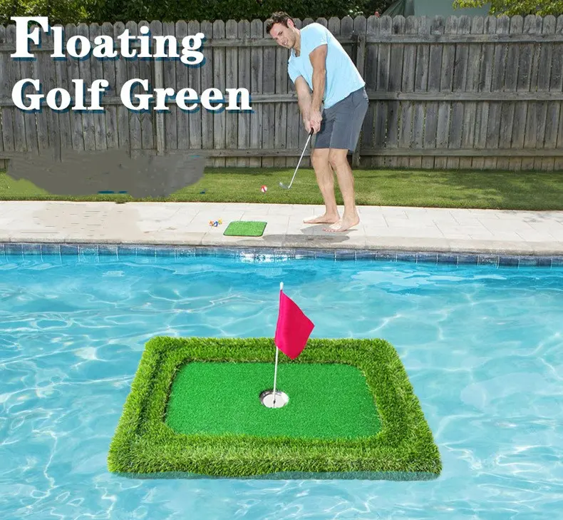 Floating Golf Putting Green Set Golf Mat Residential Training Hitting Pad Practice Golf Hitting Mats