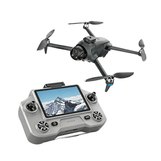 GPS Brushless Drone 4K HD FPV Camera with Built-in Screen Long Range Dual Control Mode Durable Quadcopter