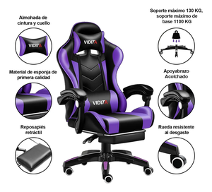 <span class=keywords><strong>Silla</strong></span> Gamer Pro 2026, la Más Vendida en Chile y Perú, con Acolchado Grande, OEM, Duradera, para Oficina y Hogar, con Reposapiés Ergonómico - Product Image 2