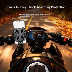 Supporto Antivibrazione per <span class=keywords><strong>Telefono</strong></span> da Moto 2-in-1 per Manubrio e Specchietto, Staffa Antiurto per Navigazione Bici e Moto per Vendita B2B all'Ingrosso - Product Image 3