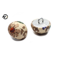 Boutons en plastique ABS demi-sphériques noirs avec dos recouvert pour costumes Tang et Cheongsam