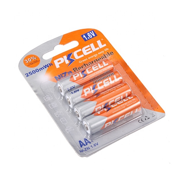 High Voltage  Size AA 2500mwh 1.6v Ni-Zn Rechargeable Battery Used for Toy Cameras Power