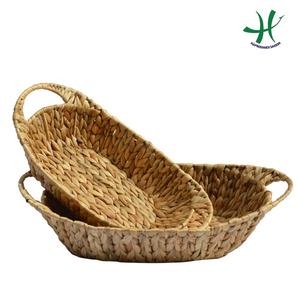 Cesta de Almacenamiento de Jacinto de Agua de Lujo con Forma de Elipse y Asas, Decoración Ecológica para el Hogar con Forma de Animal (HS 4138/2) - Product Image 1