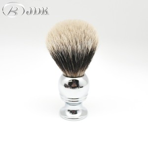 JDK 100% Pur <span class=keywords><strong>Blaireau</strong></span> Cheveux <span class=keywords><strong>Blaireau</strong></span> Argenté En Aluminium Poignée pour hommes De Luxe De Salon De <span class=keywords><strong>Coiffure</strong></span> Professionnel - Product Image 2