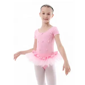 芭蕾舞裙长/短袖芭蕾舞紧身衣女童儿童棉制舞蹈训练服装裙装紧身衣派对服装