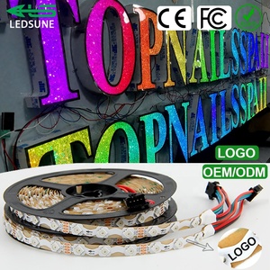 12V WS2815 8MMサイネージS曲げ可能LEDピクセルテープアドレス指定可能RGB 12V LEDストリップライトSシェイプビジネスチャンネルレター - Product Image 1