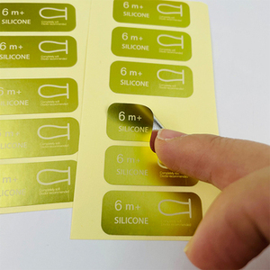 High Quality Factory Custom Vinyl Logo <b>Label</b> stickers, <b>Waterproof</b> Self-Adhesive Matte Golden Stickers - Product Image 2