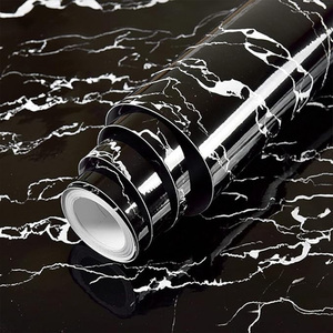 Gran oferta, pegatinas de mármol negro extraíbles, papel de Contacto de pared autoadhesivo, papel tapiz de mármol brillante para <span class=keywords><strong>Baño</strong></span> - Product Image 6