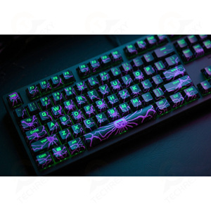 व्यक्तिगत रोगजन कीकैप बहु परत बैंगनी डिजाइन विषाक्त प्रतीक चिह्न स्पर्श कीबोर्ड कुंजी - Product Image 3