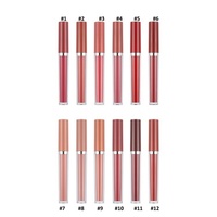 Set de Regalo de Cosméticos para Mujer, Marca Privada OEM ODM, 6 Colores, Lápiz Labial Líquido Mate de Larga Duración, Resistente al Agua y Antiadherente