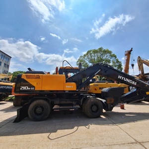 Marca Hyundai Buen estado Excavadora Hyundai 210W-9T Excavadora de ruedas de Corea 21ton Digger para la venta - Product Image 2