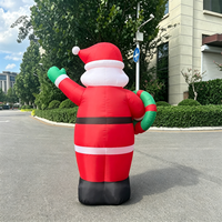 Guirlande de Noël gonflable imperméable Père Noël en tissu Oxford certifiée CE, résistante au soleil et au vent, avec éclairage LED