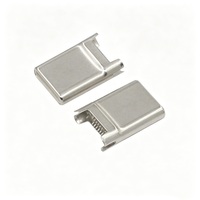 Conector Macho USB Tipo C de 16 Pines, 0.8mm, Carcasa Anti-Rotura Estampada, para Ensamblaje de Cables (Modelo USB-3218)