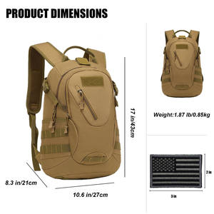 Échantillon gratuit Sac à dos tactique camouflage noir imperméable pour moto 45L Mochila Tacica 60L Sacs Molle Sac à dos tactique pour hommes - Product Image 2