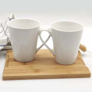 <span class=keywords><strong>Mug</strong></span> en céramique blanc personnalisé amusant et <span class=keywords><strong>pas</strong></span> <span class=keywords><strong>cher</strong></span> de 12 oz avec poignée, vaisselle de dîner tendance - Product Image 2