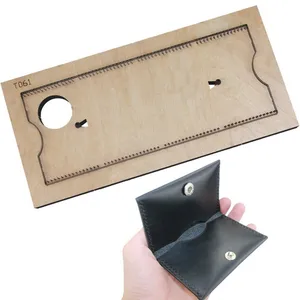 One-piece half-folding card case mold handmade leather goods laser knife cutter mold
