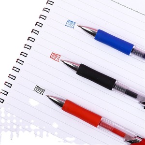 K35 Gel Pen Bullet Tip Plastic Body Press Closure Office School Use Black Red Blue <b>Ink</b> - Product Image 4