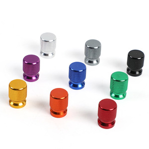 Aluminum Alloy 12mm Valve Caps Textured Universal For Cars And Motorcycles Tubeless Type Red Blue Silver Black Gold Green - Product Image 3