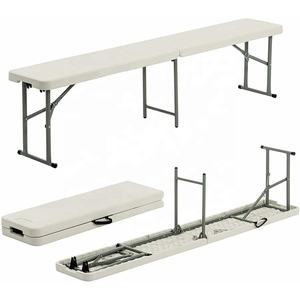 6FT Gấp Trong Nửa Băng Ghế Dự Bị Trắng Nhựa Gấp Di Động Ghế Cho Ngoài Trời Vườn Dã Ngoại Cắm Trại - Product Image 3