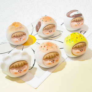 2025 Venta caliente nuevo lindo tridimensional dibujos animados desayuno arroz reunión Diy accesorios coche ornamento llavero colgante - Product Image 3