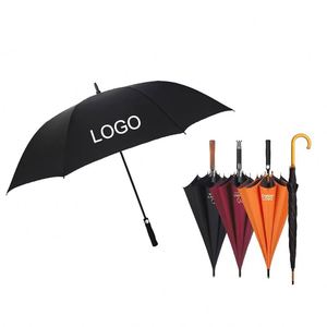 Cjx12 Wholesale Fiberglass Waterproof <b>Large</b> Straight Promotion Custom Logo Double Layer Big Golf <b>Umbrella</b> for the Rain - Product Image 1