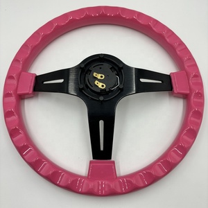พวงมาลัยแต่งทรง JDM สีชมพู ABS ขนาด 14 นิ้ว ลึก 7 ซม. - Product Image 2
