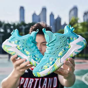 Zapatillas de Baloncesto para Hombre, Estilo Camuflaje con Malla Transpirable, para Entrenamiento, Juveniles, Casuales, Deportivas, para Correr al Aire Libre - Product Image 3